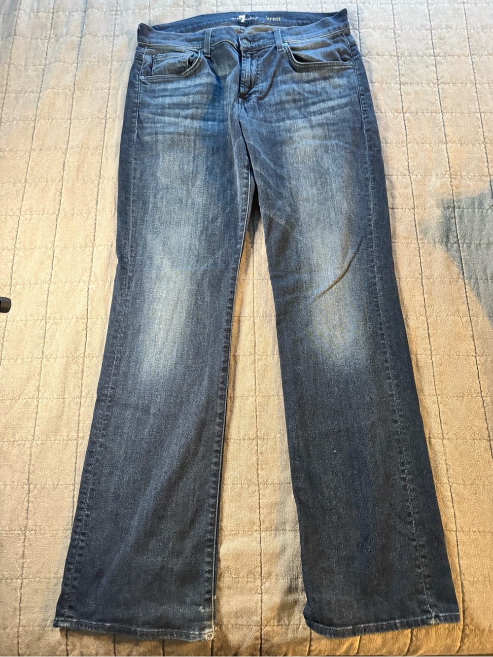 7 For All Mankind Women’s Dark Blue Boot Cut Jeans